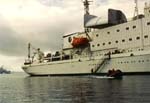 Leaving the Ioffe in a Zodiac.