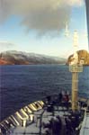 The entrance to Deception Island.